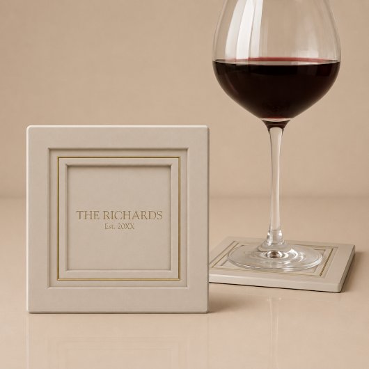 Personalisierter Luxus Familie Glasuntersetzer