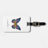 Personalisierter Luxus Funkelnder Glitter Schmette Gepäckanhänger (Vorderseite horizontal)