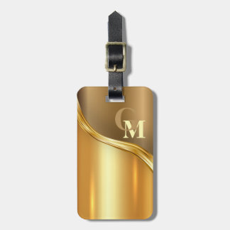 Personalisierter Luxus Look Moderner Golden Gepäckanhänger