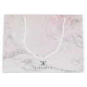 Personalisierter Luxus-Marmor Große Geschenktüte (Vorderseite)