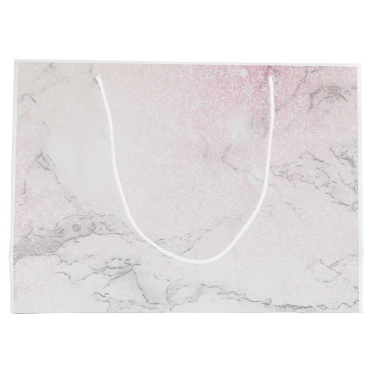 Personalisierter Luxus-Marmor Große Geschenktüte (Rückseite)