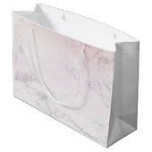 Personalisierter Luxus-Marmor Große Geschenktüte (Rückseite Schrägansicht)