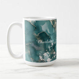 Personalisierter Luxus-Marmor-Muster-Name auf Best Kaffeetasse
