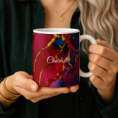 Personalisierter Luxus-Marmor-Muster-Tasse mit ind Kaffeetasse