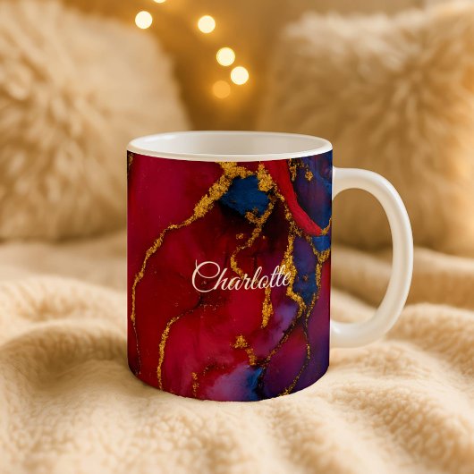 Personalisierter Luxus-Marmor-Muster-Tasse mit ind Kaffeetasse