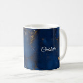Personalisierter Luxus-Marmor-Muster-Tasse mit ind Kaffeetasse (VorderseiteRechts)