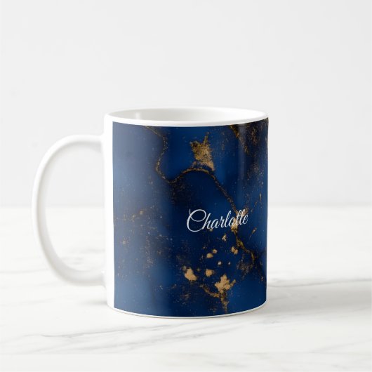 Personalisierter Luxus-Marmor-Muster-Tasse mit ind Kaffeetasse (Links)