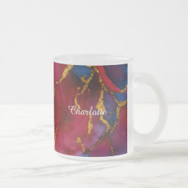 Personalisierter Luxus-Marmor-Muster-Tasse mit ind Mattglastasse