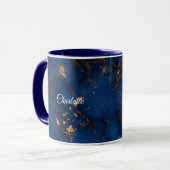 Personalisierter Luxus-Marmor-Muster-Tasse mit ind Tasse (Vorderseite Links)