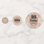 Personalisierter Luxus Samt Geburtstag Konfetti 16 (Vorderseiten)