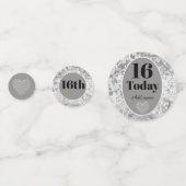 Personalisierter Luxus Samt Geburtstag Konfetti 16 (Rückseiten)