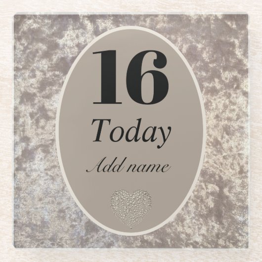 Personalisierter Luxus Samt Untersetzer Geschenk 1 (Vorderseite)