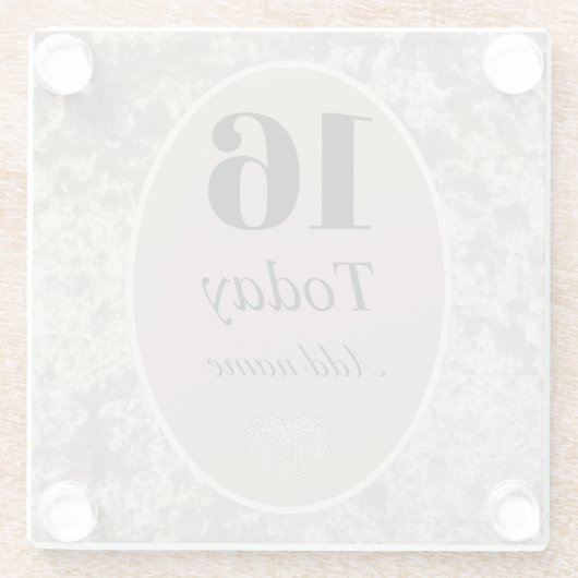 Personalisierter Luxus Samt Untersetzer Geschenk 1 (Rückseite)