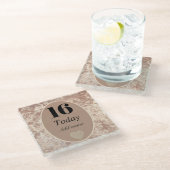 Personalisierter Luxus Samt Untersetzer Geschenk 1 (Schrägansicht)