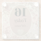 Personalisierter Luxus Samt Untersetzer Geschenk 1 (Rückseite)