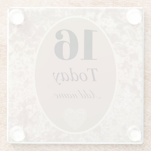 Personalisierter Luxus Samt Untersetzer Geschenk 1 (Rückseite)