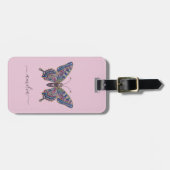 Personalisierter Luxus-Sprudelglitter-Schmetterlin Gepäckanhänger (Vorderseite horizontal)