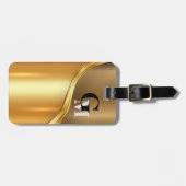 Personalisierter Luxusblick-modernes Goldenes Gepäckanhänger (Vorderseite horizontal)