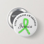 Personalisierter Lyme Krankheits-Band-Namenumbau Button (Vorne & Hinten)