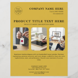 Personalisierter M Gold-Flugblatt für Produktpromo Flyer