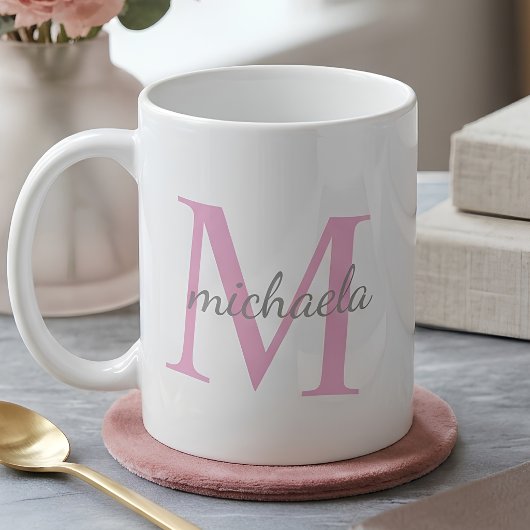 Personalisierter M-Monogramm-Name Kaffeetasse