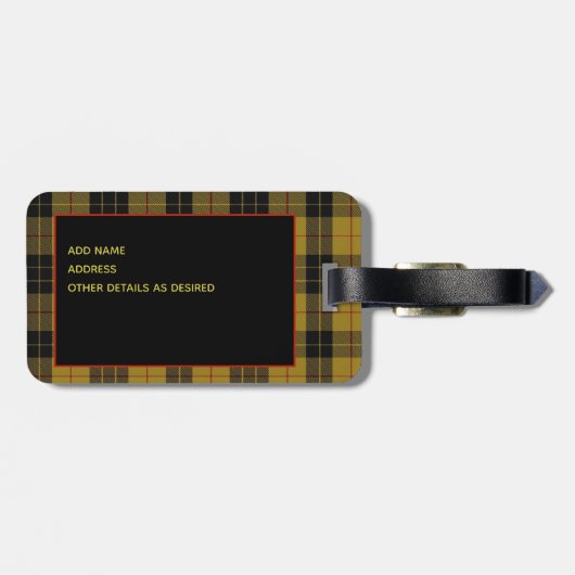 Personalisierter MacLeod von Lewis Mens Gepäckanhä Gepäckanhänger (Rückseite horizontal)