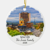 Personalisierter Macon-Schmuck, Benutzerdefiniert  Keramik Ornament (Vorne)