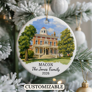 Personalisierter Macon-Schmuck, Benutzerdefiniert  Keramik Ornament