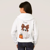 Personalisierter Mädchen-Geist-Pullover Hoodie (Schwarz voll)