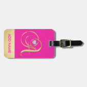 Personalisierter Mädchen-heißes Gepäckanhänger (Vorderseite horizontal)