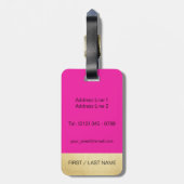 Personalisierter Mädchen-heißes Gepäckanhänger (Rückseite vertikal)