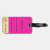 Personalisierter Mädchen-heißes Gepäckanhänger (Rückseite horizontal)