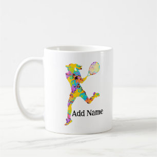 Personalisierter Mädchen-Tennis-Doppelwandiger-Mug Kaffeetasse