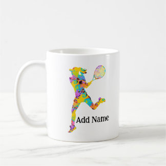 Personalisierter Mädchen-Tennis-Doppelwandiger-Mug Kaffeetasse