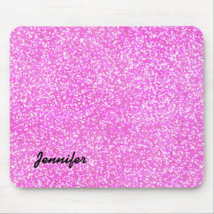 PERSONALISIERTER MÄDCHENGLITZER MIT NAMEN MOUSEPAD