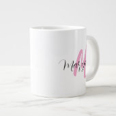 Personalisierter Mädchenname & Anfangsbuchstabe | Jumbo-Tasse (Vorderseite Rechts)