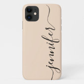 Personalisierter Mädchenname, Extravagantes Script Case-Mate iPhone Hülle (Rückseite)