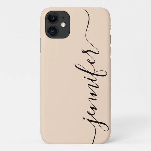 Personalisierter Mädchenname, Extravagantes Script Case-Mate iPhone Hülle (Rückseite)