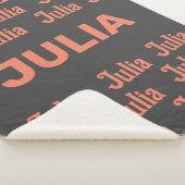 Personalisierter Mädchenname in Lachs | Sherpa Bla Sherpadecke (3/4)