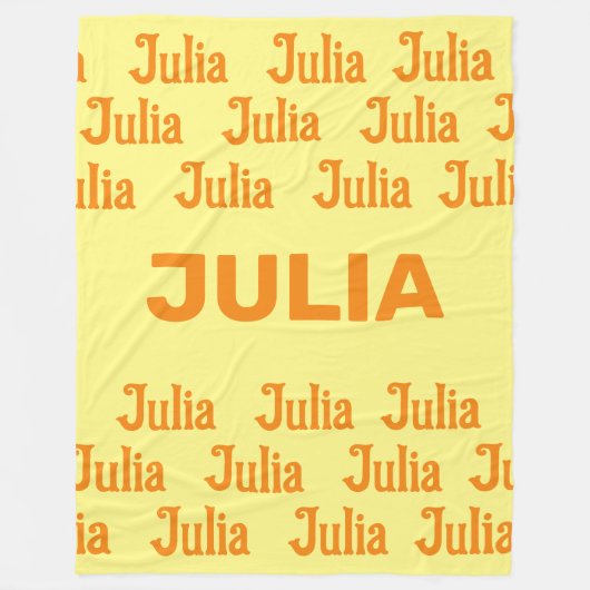 Personalisierter Mädchenname in Orange | Fleece Bl (Vorderseite)