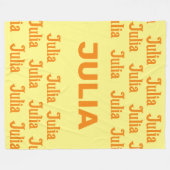 Personalisierter Mädchenname in Orange | Fleece Bl (Vorderseite (Horizontal))