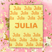 Personalisierter Mädchenname in Orange | Fleece Bl