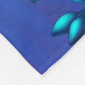 Personalisierter Mädchenname mit Strandzeichen Fleecedecke (Ecke)