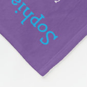 Personalisierter Mädchenname Monogramm Lila Niedli Fleecedecke (Ecke)