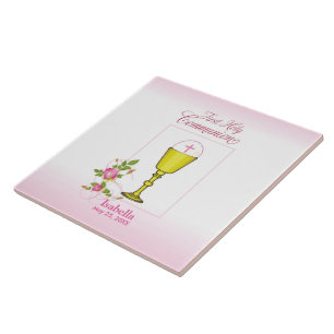 Personalisierter Mädchenname Rosa Erste heilige Ko Fliese