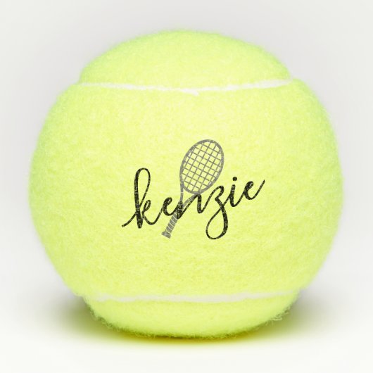 Personalisierter Mädchenname Tennis Balls Tennisbälle (Vorderseite)
