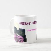 Personalisierter MädchenRacer - Tasse (Vorderseite Links)
