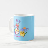 Personalisierter Magischer Hahn Becher Kaffeetasse (Vorderseite Links)