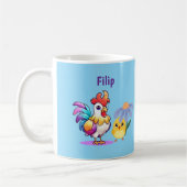 Personalisierter Magischer Hahn Becher Kaffeetasse (Links)