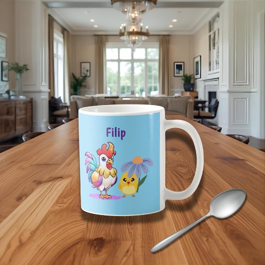 Personalisierter Magischer Hahn Becher Kaffeetasse